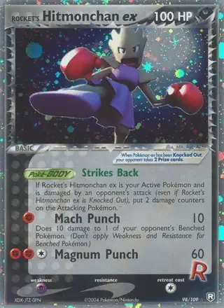 Rocket's Hitmonchan ex #98 Team Rocket Returns PSA 10