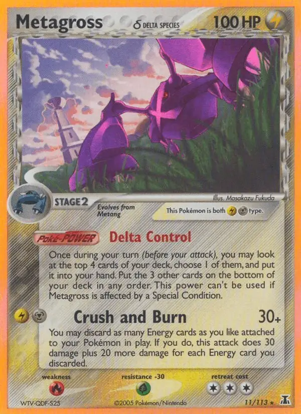 Metagross δ #11 Delta Species PSA 10