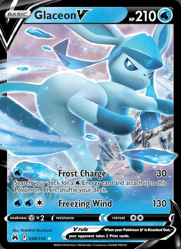 Glaceon V #038 Crown Zenith PSA 10