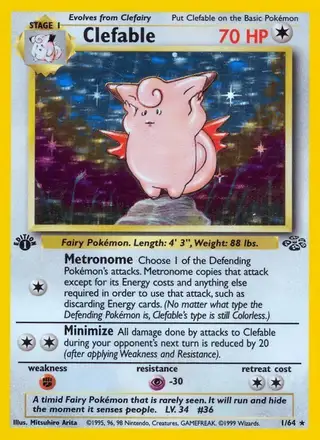 Clefable #1 Jungle PSA 10