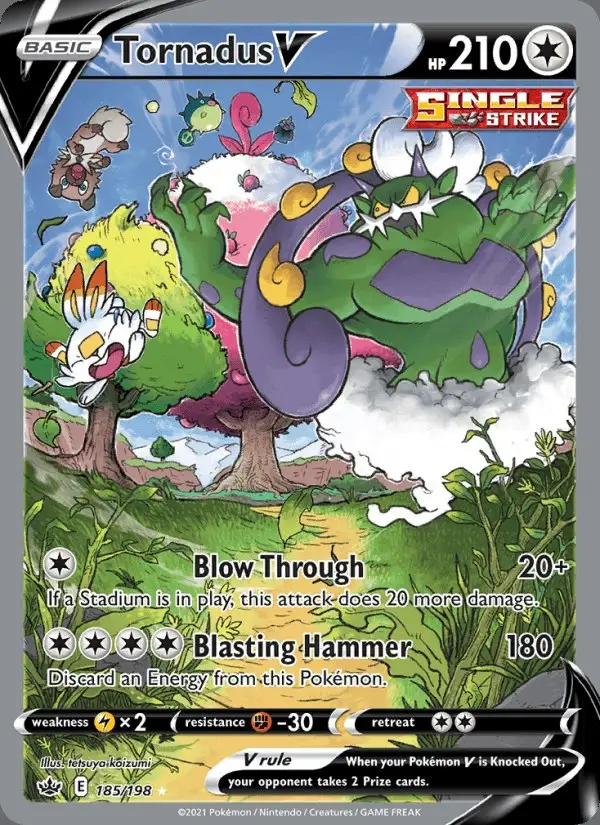 Tornadus V #185 Chilling Reign PSA 10