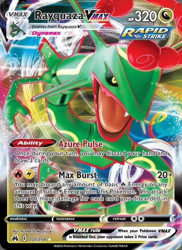 Rayquaza VMAX #101 Crown Zenith PSA 10
