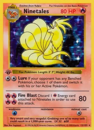 Ninetales #12 Base Set PSA 10