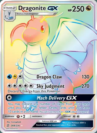 Dragonite GX #248 Unified Minds PSA 10
