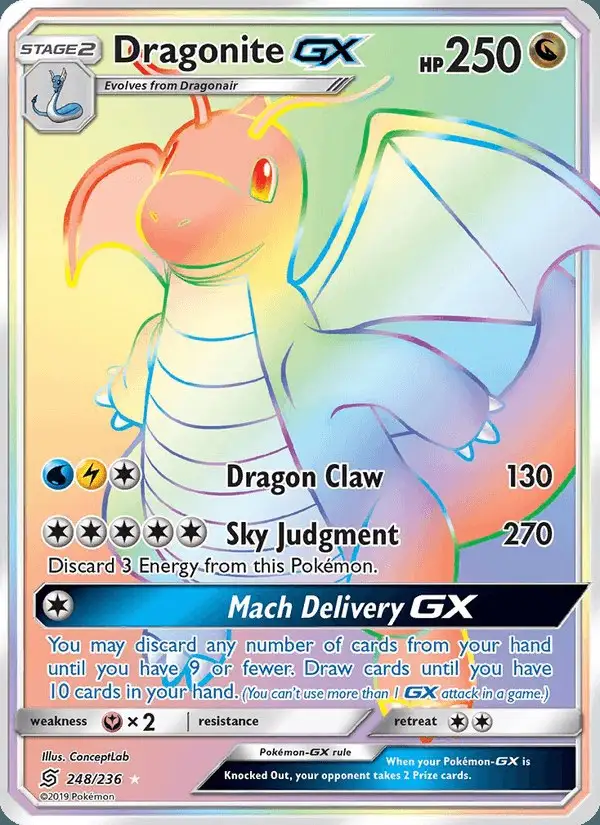 Dragonite GX #248 Unified Minds PSA 10