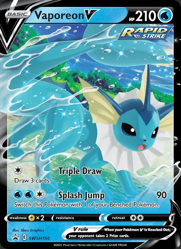 Vaporeon V #SWSH150 SWSH Black Star Promos PSA 10