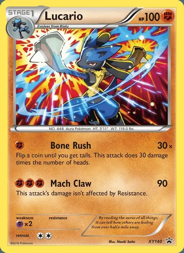 Lucario #XY140 XY Black Star Promos PSA 10