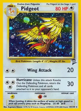 Pidgeot #14 Base Set 2 PSA 10