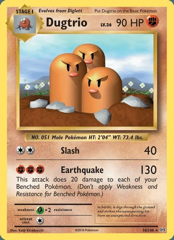 Dugtrio #56 Evolutions PSA 10