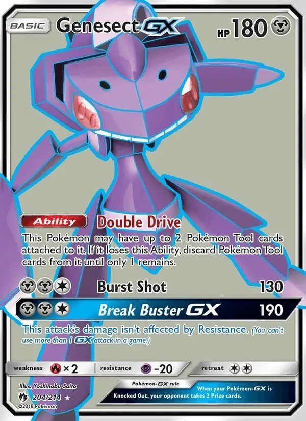 Genesect GX #204 Lost Thunder PSA 10
