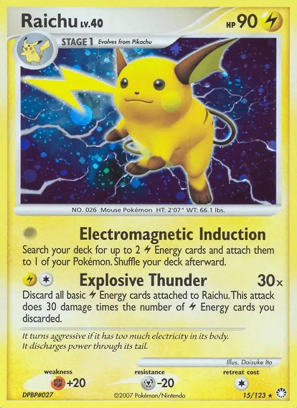 Raichu #15 Mysterious Treasures PSA 10