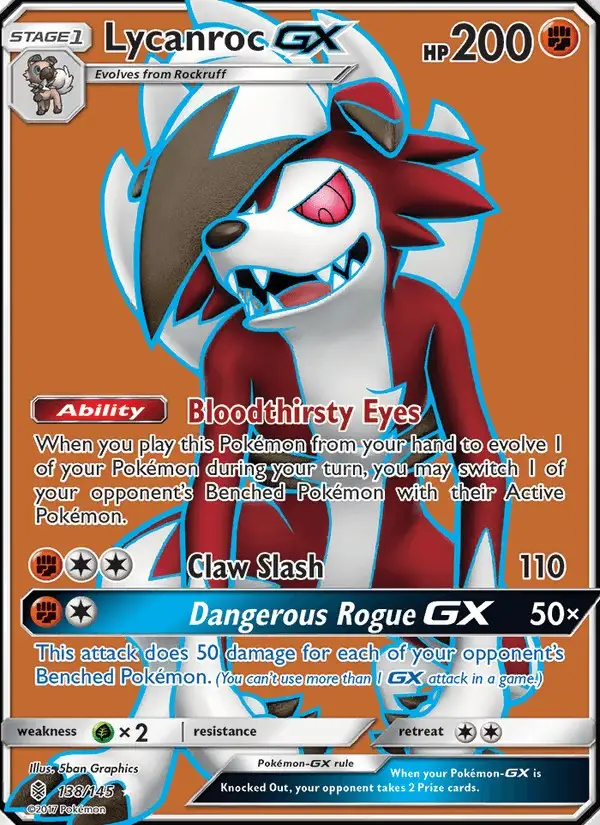 Lycanroc GX #138 Guardians Rising PSA 10