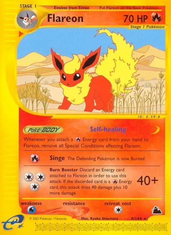 Flareon #8 Skyridge PSA 10
