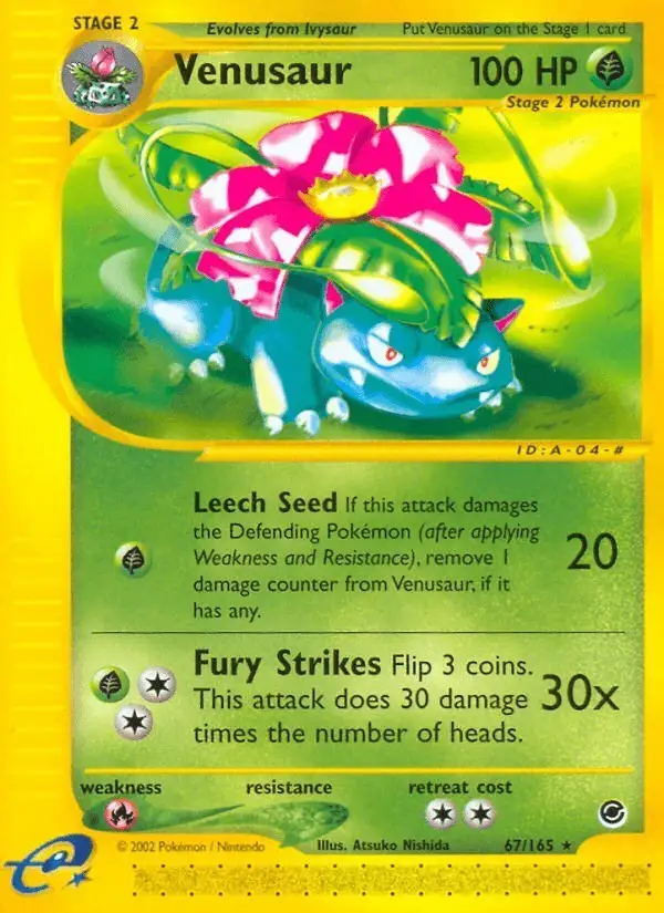 Venusaur #67 Expedition Base Set PSA 10