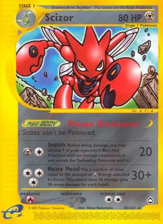 Scizor #32 Aquapolis PSA 10