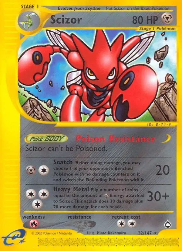 Scizor #32 Aquapolis PSA 10