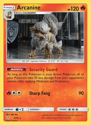 Arcanine #6 Detective Pikachu PSA 10