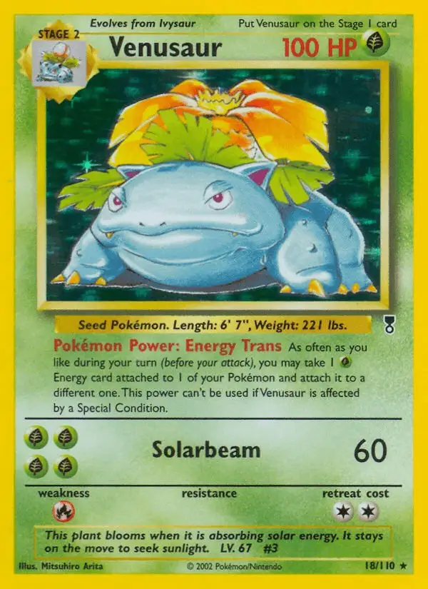 Venusaur #18 Legendary Collection PSA 10