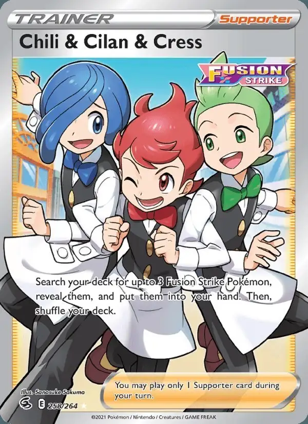 Chili & Cilan & Cress #258 Fusion Strike PSA 10