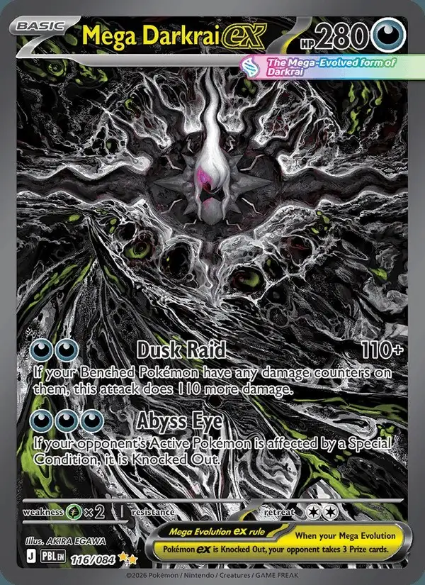 Mega Darkrai ex #116 Pitch Black PSA 10