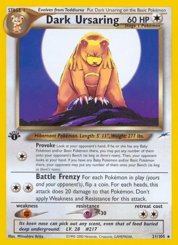 Dark Ursaring #21 Neo Destiny PSA 10