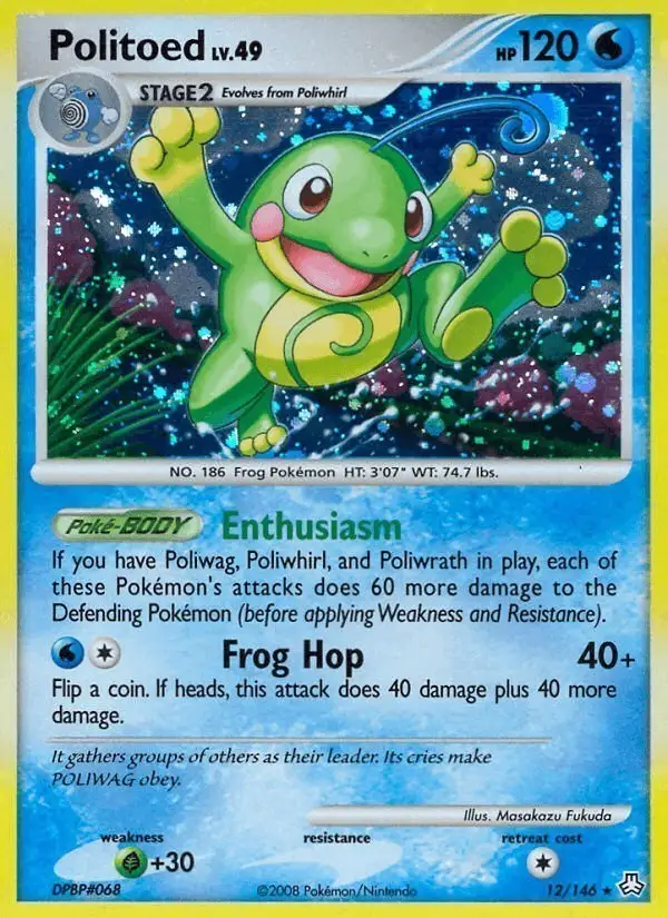 Politoed #12 Legends Awakened PSA 10
