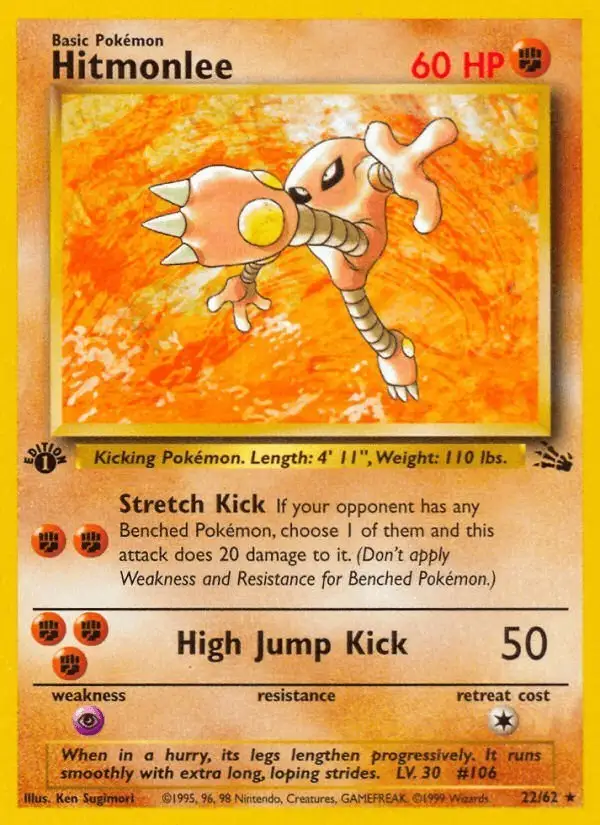 Hitmonlee #22 Fossil PSA 10