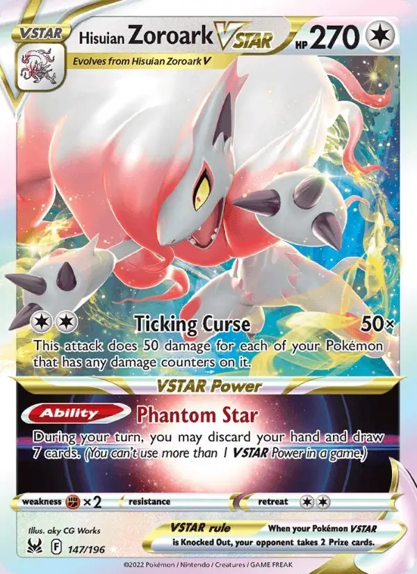 Hisuian Zoroark VSTAR #147 Lost Origin PSA 10