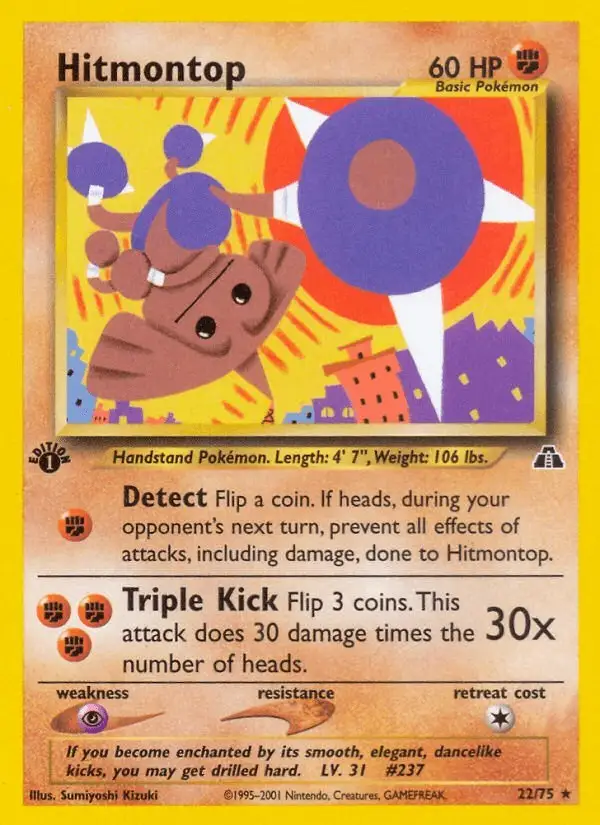 Hitmontop #22 Neo Discovery PSA 10