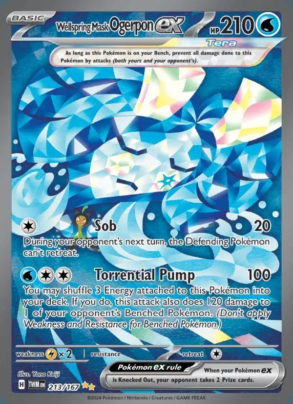 Wellspring Mask Ogerpon ex #213 Twilight Masquerade PSA 10