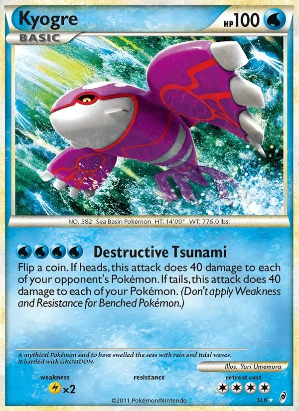 Kyogre #SL6 Call of Legends PSA 10