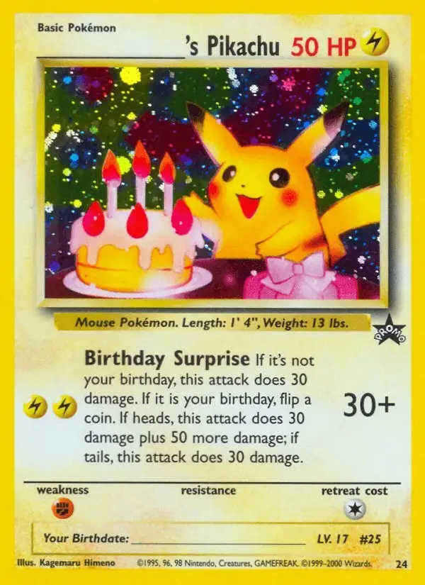 ___________'s Pikachu #24 Wizards Black Star Promos PSA 10