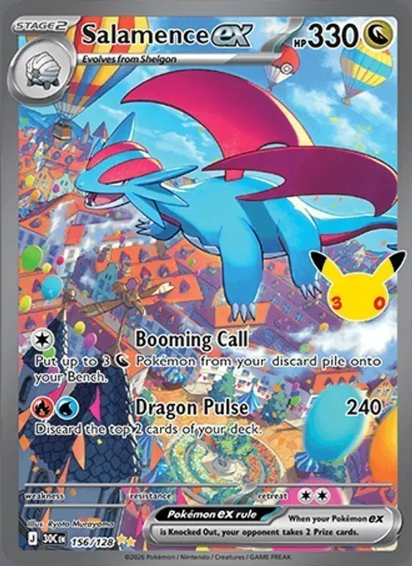 Salamence ex #156 30th Celebration PSA 10
