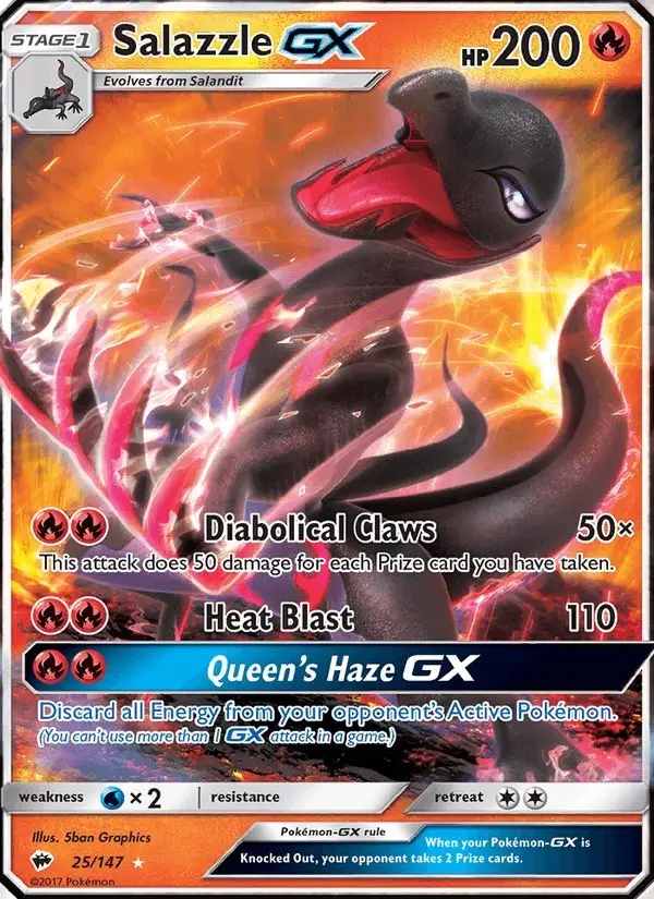 Salazzle GX #25 Burning Shadows PSA 10