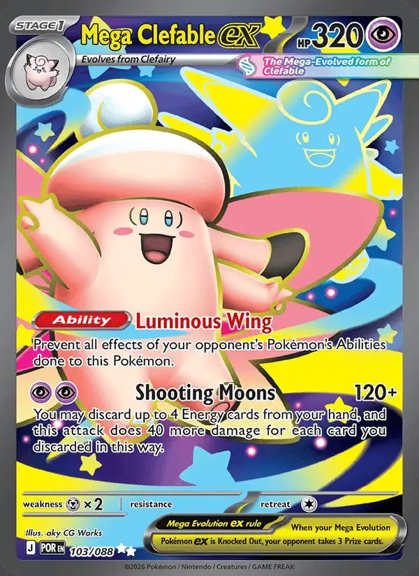 Mega Clefable ex #103 Perfect Order PSA 10