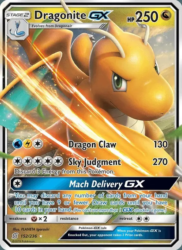 Dragonite GX #152 Unified Minds PSA 10