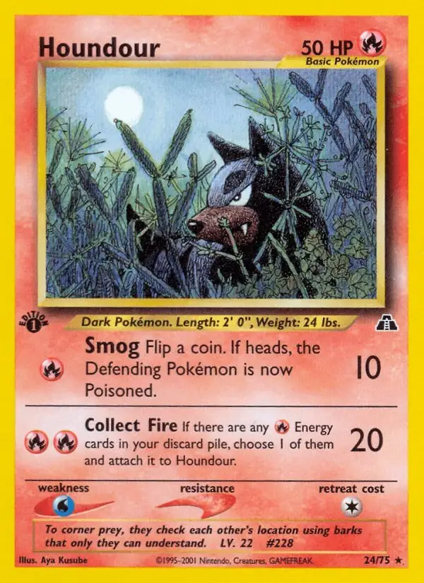Houndour #24 Neo Discovery PSA 10