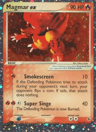 Magmar ex #100 Ruby & Sapphire PSA 10