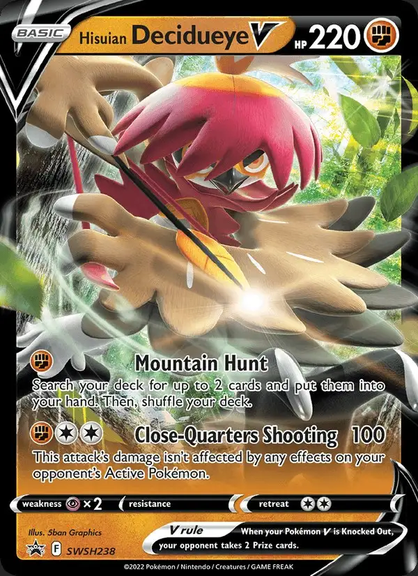Hisuian Decidueye V #SWSH238 SWSH Black Star Promos PSA 10