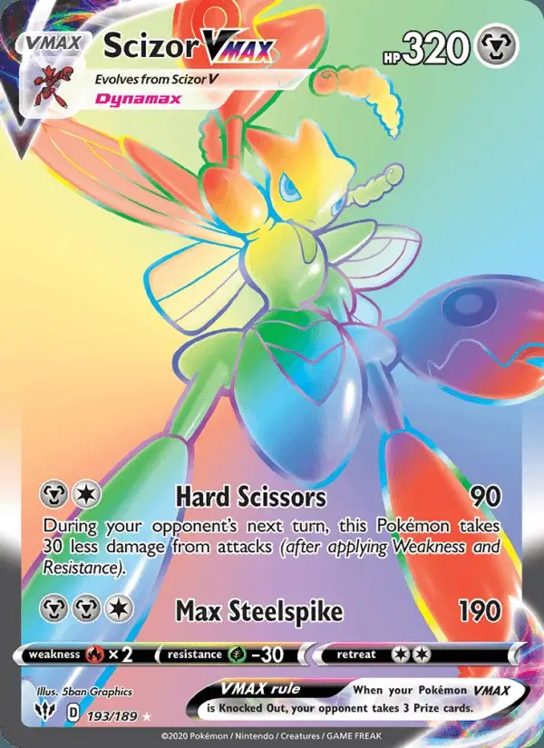 Scizor VMAX #193 Darkness Ablaze PSA 10