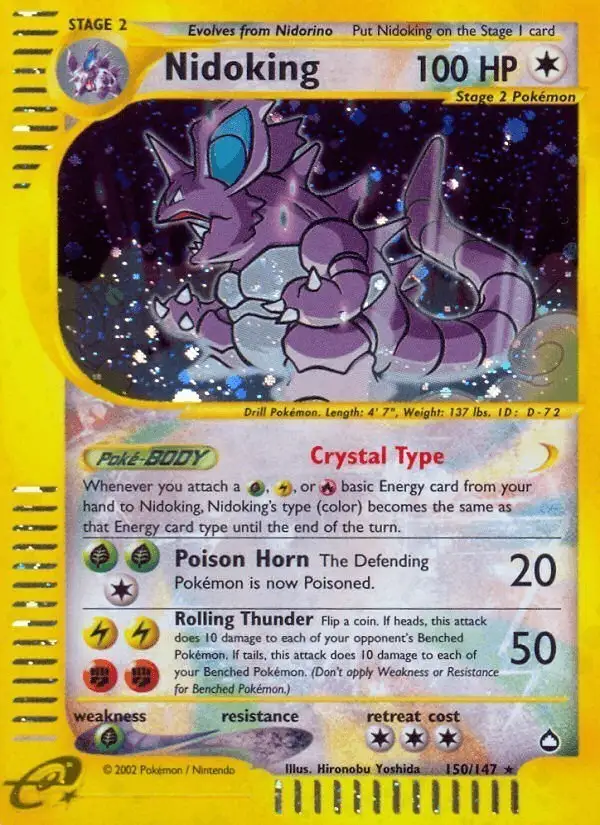 Nidoking #150 Aquapolis PSA 10