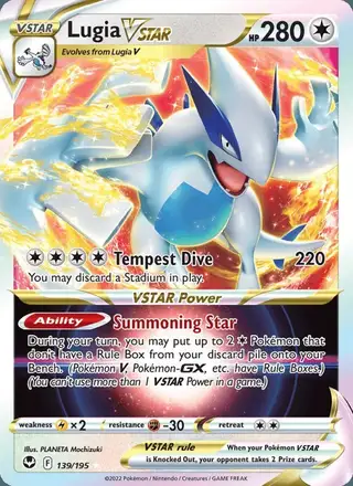 Lugia VSTAR #139 Silver Tempest PSA 10