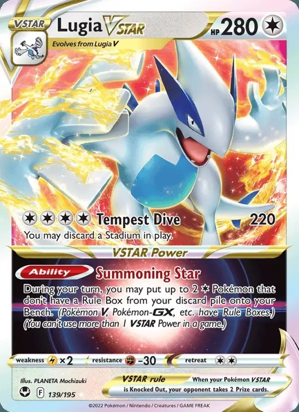 Lugia VSTAR #139 Silver Tempest PSA 10