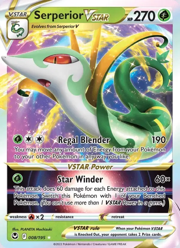 Serperior VSTAR #008 Silver Tempest PSA 10