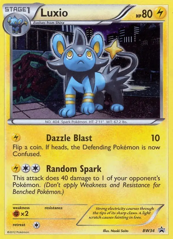 Luxio #BW34 BW Black Star Promos PSA 10