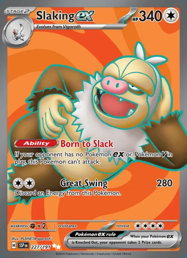 Slaking ex #227 Surging Sparks PSA 10