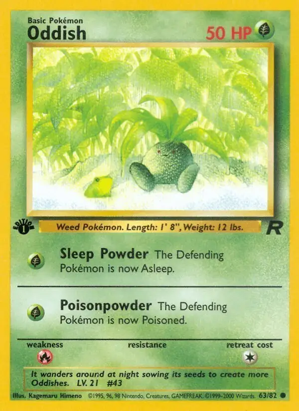 Oddish #63 Team Rocket PSA 10