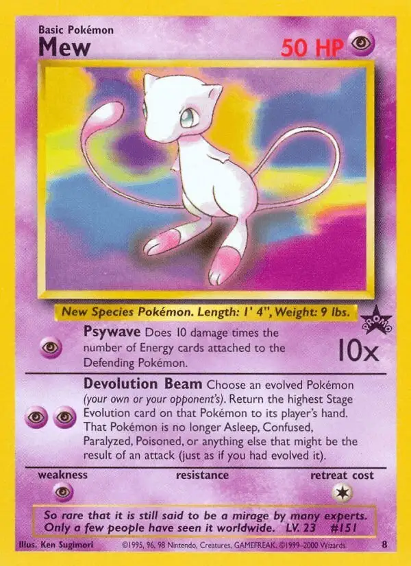 Mew #8 Wizards Black Star Promos PSA 10