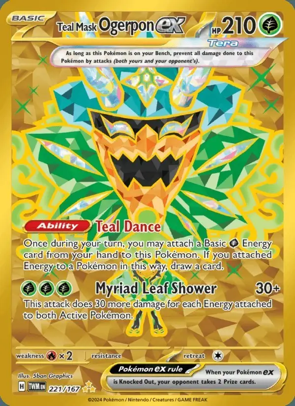 Teal Mask Ogerpon ex #221 Twilight Masquerade PSA 10