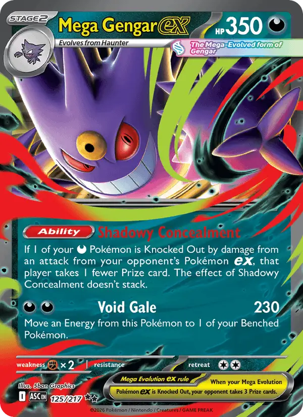 Mega Gengar ex #125 Ascended Heroes PSA 10